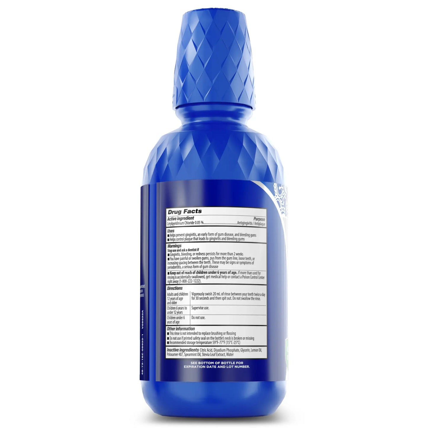 GuruNanda Healthy Gums Mouthwash for Gingivitis & Bleeding Gums – Antigingivitis Oral Rinse with 0.05% CPC – Alcohol-Free, Fluoride-Free Plaque Control – Wild Mint, 16 oz