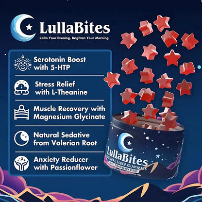 Sweet Strawberry Star Sleep Gummies - Natural Formula - 30 servings