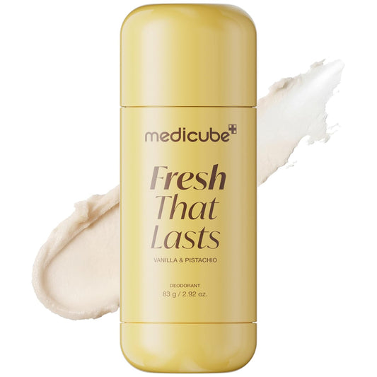 medicube Kojic Acid & Turmeric Aluminum-Free Deodorant | Vanilla & Pistachio Perfumed Stick, All-Day Odor Protection for Women & Men | Underarm Brightening Care | Korean Skincare, 2.92 oz.