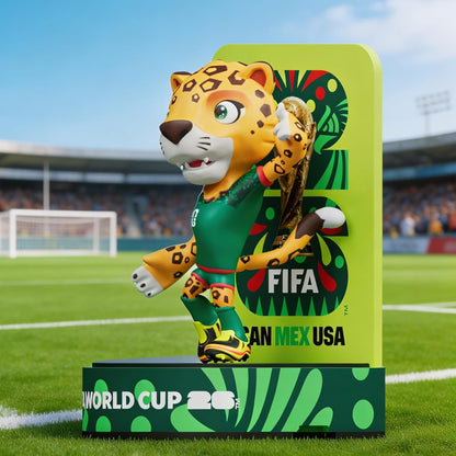 Sanyetral FIFA 2026 World Cup Official Licensed Mascot Figurines Set of 3 with Display Box (Zayu, Maple & Clutch), Official Merchandise Model Figure for Collectors