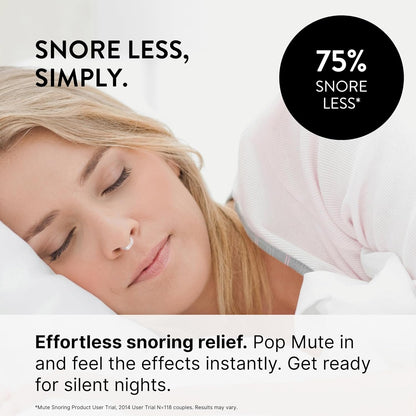Rhinomed Mute Nasal Dilator Snoring Solution | Starter Pack | Snore Less & Sleep Better | Nasal Strip Alternative | Comfortable Breathing Aids for Better Sleep & Improved Airflow