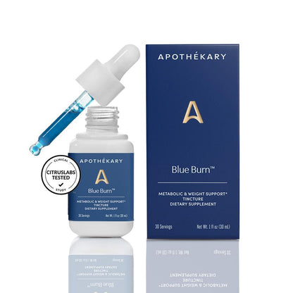 Blue Burn - Metabolic Support Liquid Herbal Drops* | Antioxidant Rich, Alcohol-Free, Clinically-Tested, Certified Gluten-Free, PETA Certified Vegan & Cruelty-Free, Third Party Tested, Plant-Based, Made in the USA