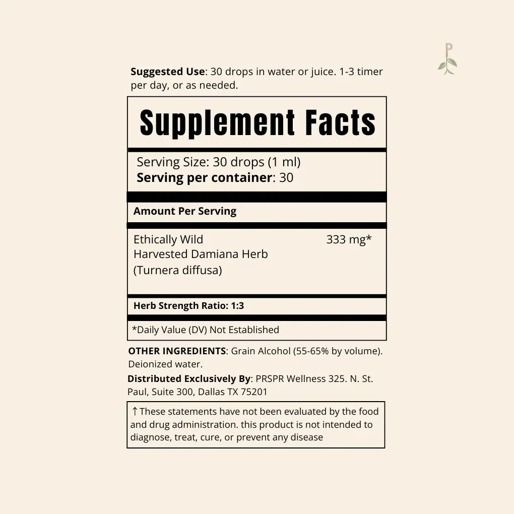 PRSPR Wellness Damiana Natural Aphrodisiac Healthcare Supplement