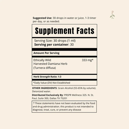 PRSPR Wellness Damiana Natural Aphrodisiac Healthcare Supplement