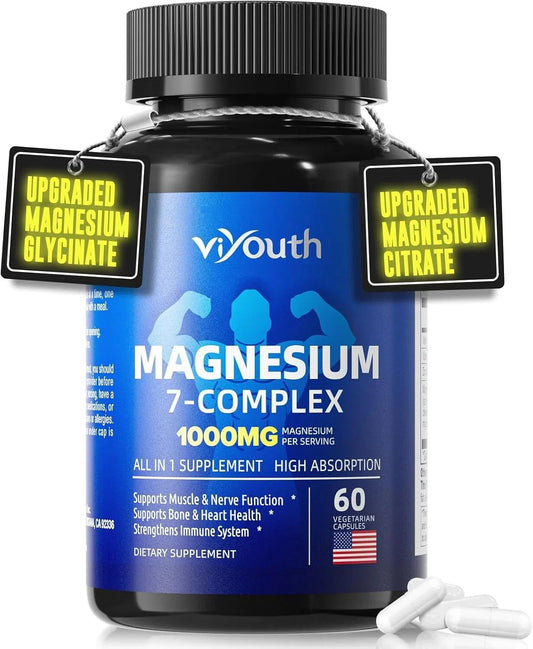 Glycinate Supplement, Magnesium 7 Complex Advanced with Citrate Malate Chelate..